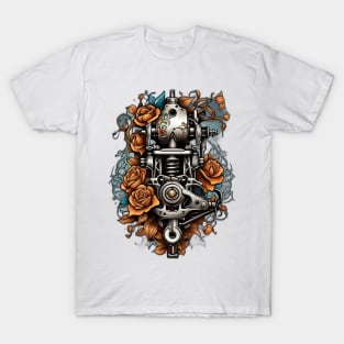 tattoo machine whit flowers T-Shirt